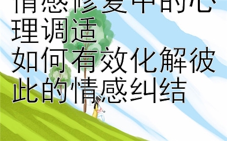 情感修复中的心理调适  
如何有效化解彼此的情感纠结