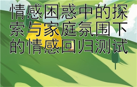 情感困惑中的探索与家庭氛围下的情感回归测试